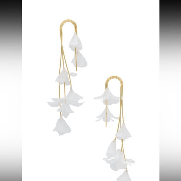 Sashi Florence Multi Drop Earring in White & Gold - Picture 2 of 3